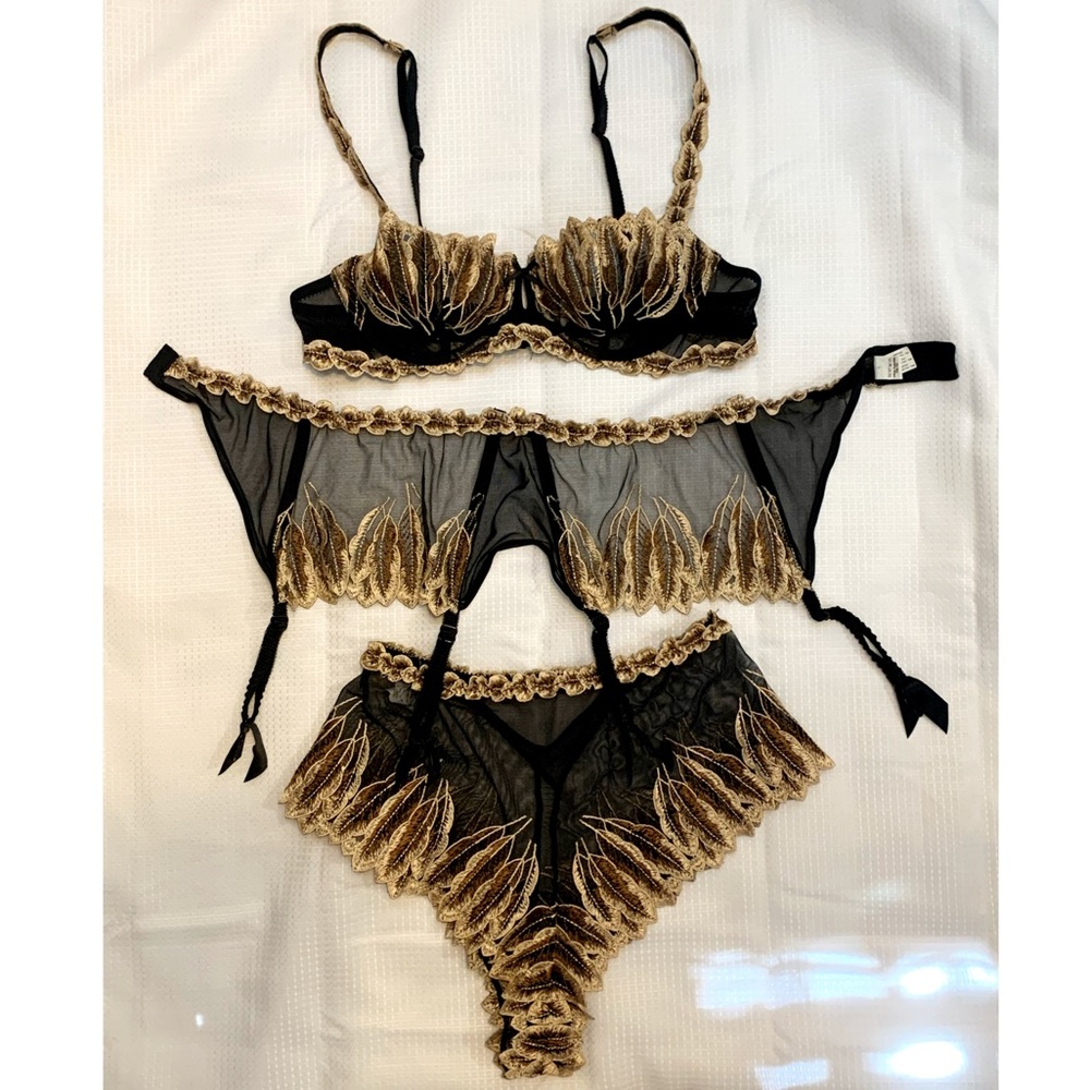 lise charmel 3 piece lingerie set made in france